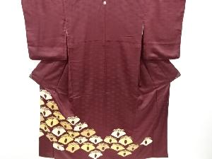 リサイクル　金彩桐模様刺繍一つ紋留袖